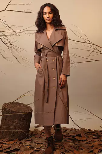 Brown cotton dress