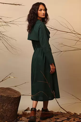 Green cotton dress
