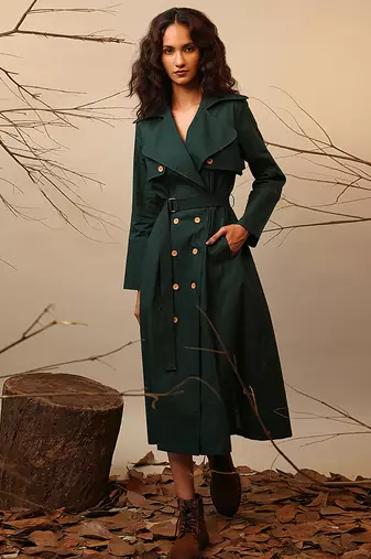 Green cotton dress