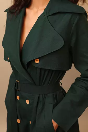 Green cotton dress