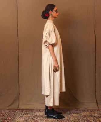 White printed cotton kurta set 2