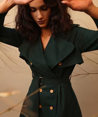 Green cotton dress 5