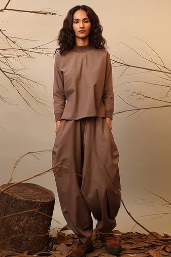 Brown cotton co ord set