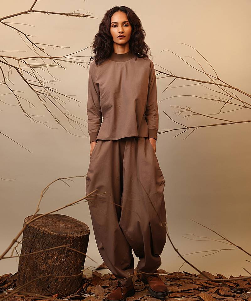 Brown cotton co ord set