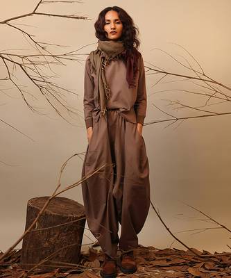Brown cotton co ord set 2