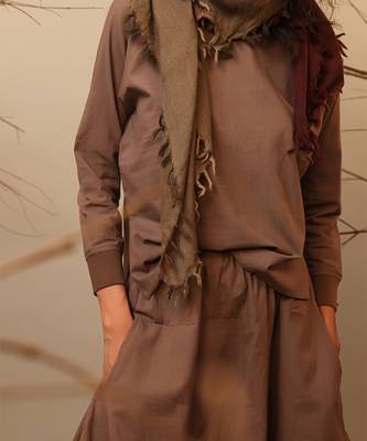 Brown cotton co ord set 3