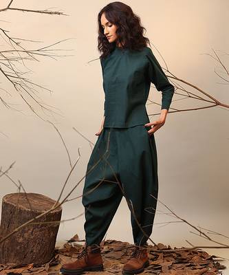 Green cotton co ord set 3