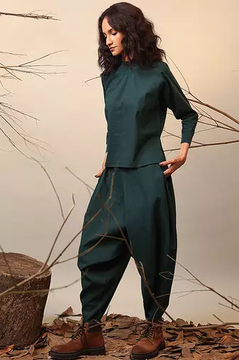 Green cotton co ord set
