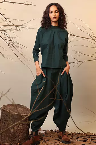 Green cotton co ord set
