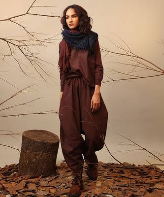 Brown cotton co ord set 1