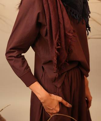 Brown cotton co ord set 3