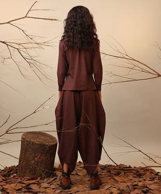 Brown cotton co ord set 5