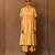 Yellow printed cotton kurta set
