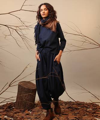Blue cotton co ord set 1