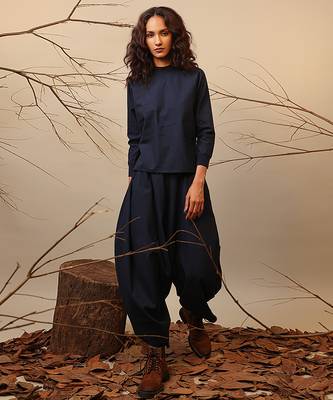 Blue cotton co ord set 3