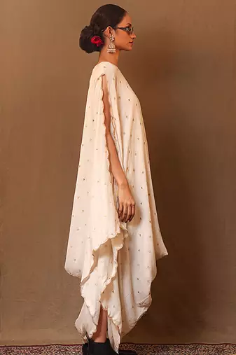 White printed cotton dress