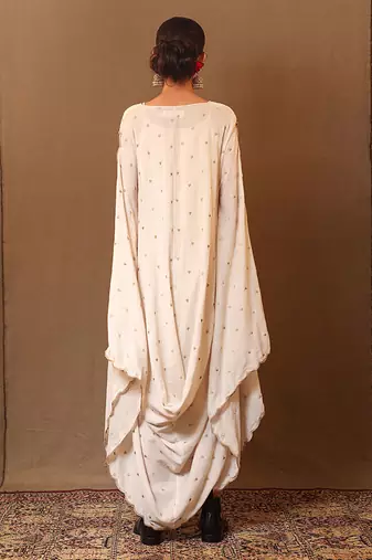White printed cotton dress