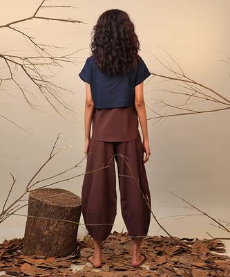 Blue and Brown cotton co ord set 2
