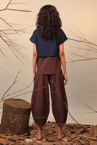 Blue and Brown cotton co ord set
