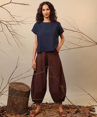 Blue and Brown cotton co ord set 3