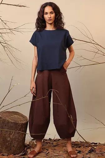Blue and Brown cotton co ord set