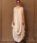 White printed cotton dress