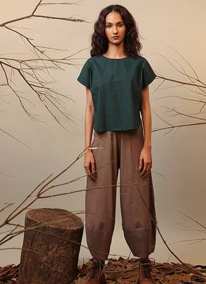 Green and Brown cotton co ord set 4