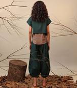 Green and Brown cotton co ord set