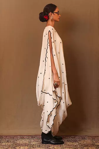White printed cotton dress