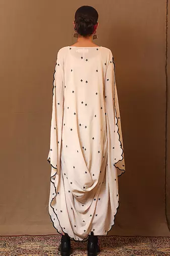 White printed cotton dress