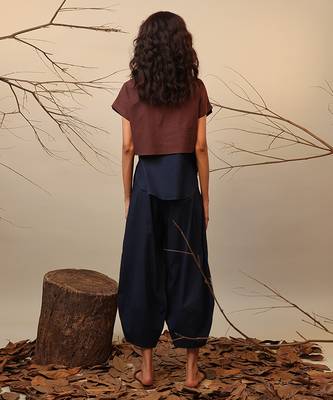 Brown and Blue cotton co ord set 2