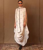 White printed cotton dress