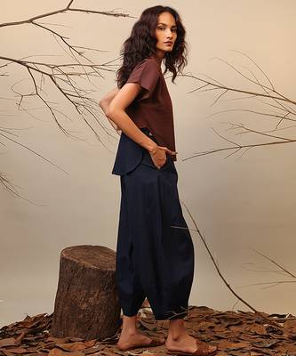 Brown and Blue cotton co ord set 3