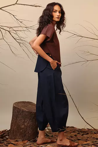 Brown and Blue cotton co ord set