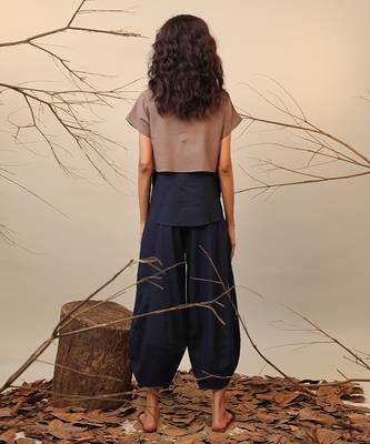 Brown and Blue cotton co ord set 2