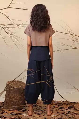 Brown and Blue cotton co ord set