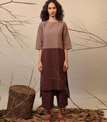 Brown cotton kurta 