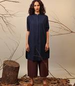 Blue and Brown cotton kurta