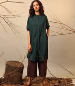 Green and Brown cotton kurta