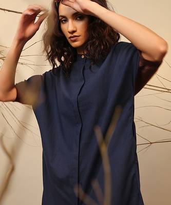 Blue and Brown cotton kurta set 2