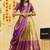 South Indian Style Semi Stitched Lehenga Choli with Embroidery Blouse and Dupatta for Women