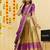 South Indian Style Semi Stitched Lehenga Choli with Embroidery Blouse and Dupatta for Women