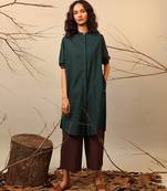 Green cotton kurta set