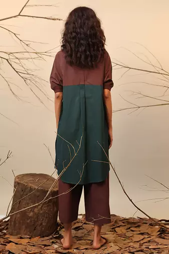 Green cotton kurta set