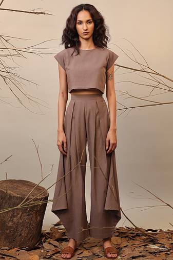 Brown cotton co ord set