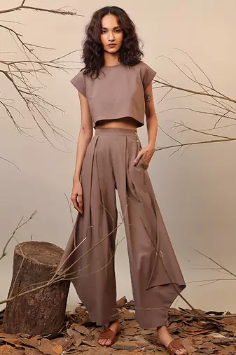 Brown cotton co ord set