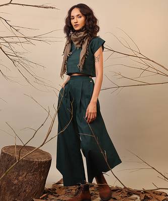 Green cotton co ord set 2