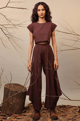 Brown cotton co ord set