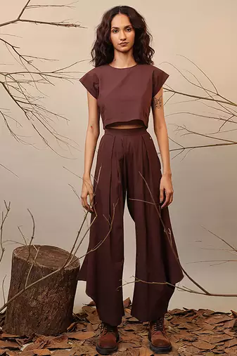 Brown cotton co ord set