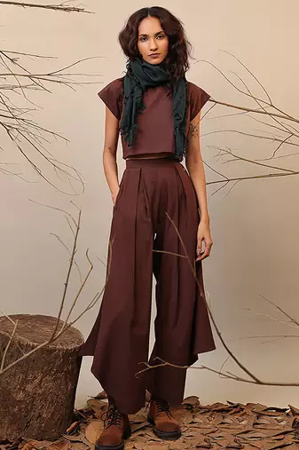 Brown cotton co ord set